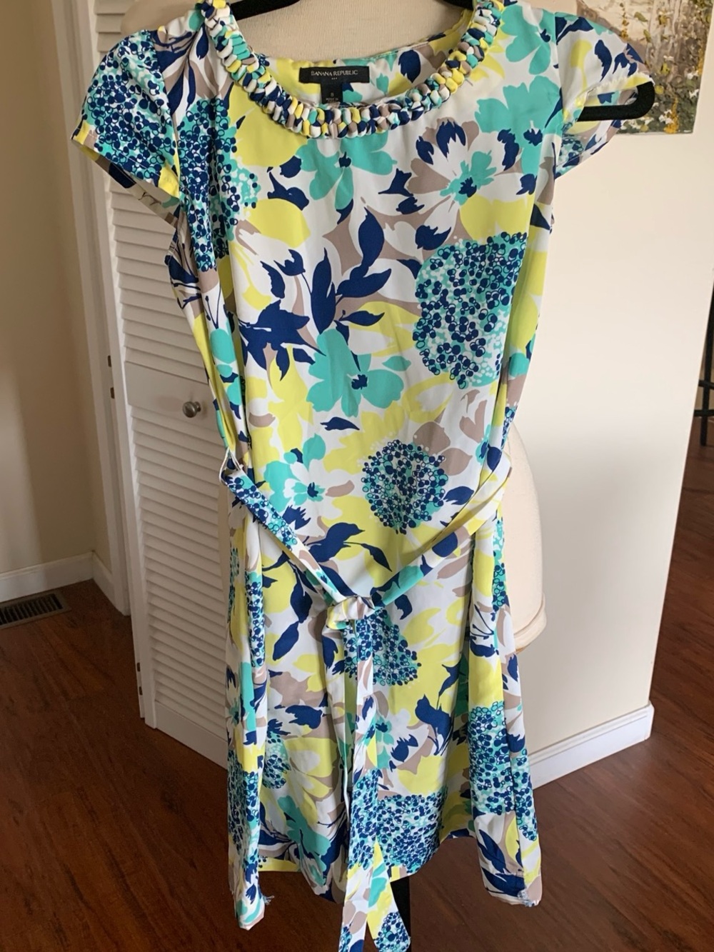 Banana Republic Multi-Color Floral Print Dress